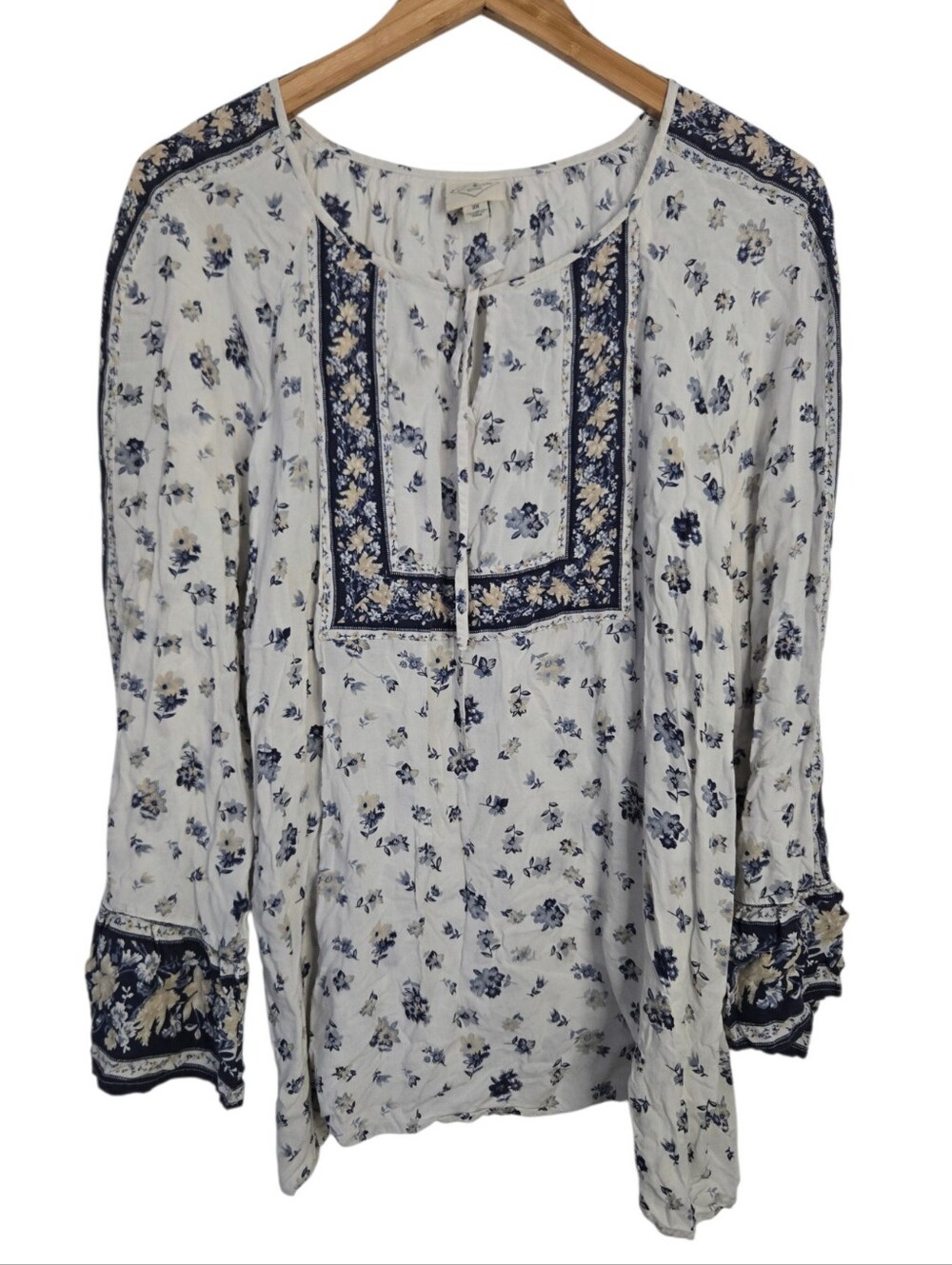 St. John’s Bay Floral Boho Blouse — Size 2X